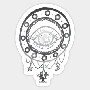 Silver Mystic Eye Sticker